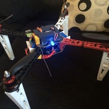 dji f450 quadcopter battery holder led gopro legs gadget fr hobbyking lip lipo robotics 3d print model - Mito3D