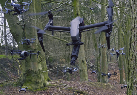 dji ilham vermek dizi destek tabanca dijital motor özerk gelecek dronlar savaş ia 3d print model - Mito3D