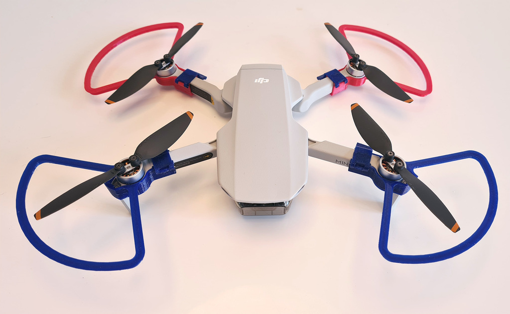 dji mini 2 eliche guardie drone guardia paramani quad quadricottero passatempo 3D print model - Mito3D
