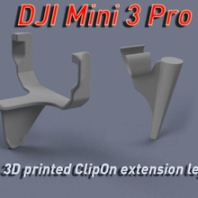 dji mini 3 pro extension legs clipon style 3d print model - Mito3D