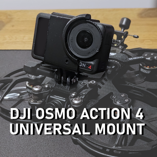 dji osmo action 4 universal anti-wobble mount cam fpv drone frame 3d print model - Mito3D