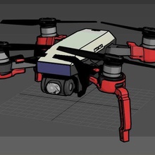 dji spark foldable spider leg game r c vehicles quadcopter drone 3d print model - Mito3D