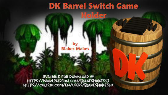 dk barril cambiar interruptor juego soporte Burro Kong 3d print model - Mito3D