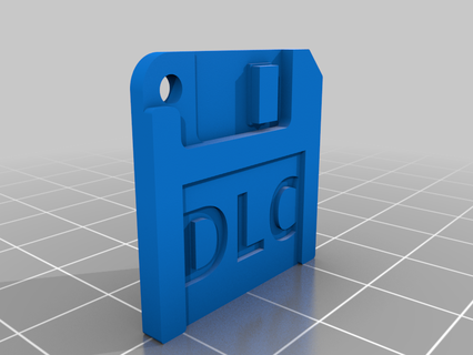 dlc floppy disk earring earrings 3d print model - Mito3D