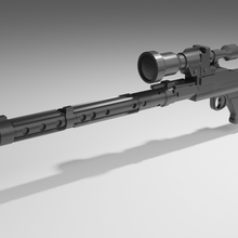 dlt-19x star wars sniper rifle 6 inch figure game starwars dlt19 blaster gun army trooper dlt19x mandalorian blackseries scouttrooper 3d print model - Mito3D