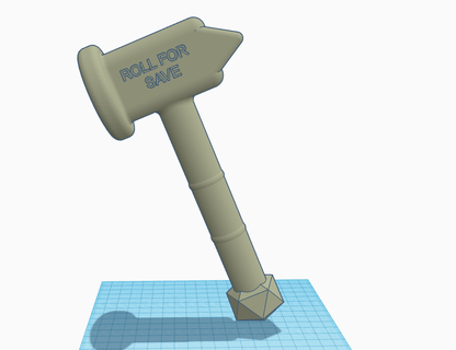 dm Hammer 3d print model - Mito3D