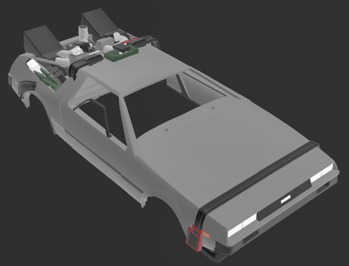 dmc delorean 1 10 rc corpo gioco 3D print model - Mito3D