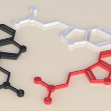 dmt molécula earingsneclace joyería 3d print model - Mito3D