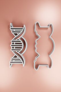 dna - cookie cutter stamp item kitchen human body 3d print model - Mito3D