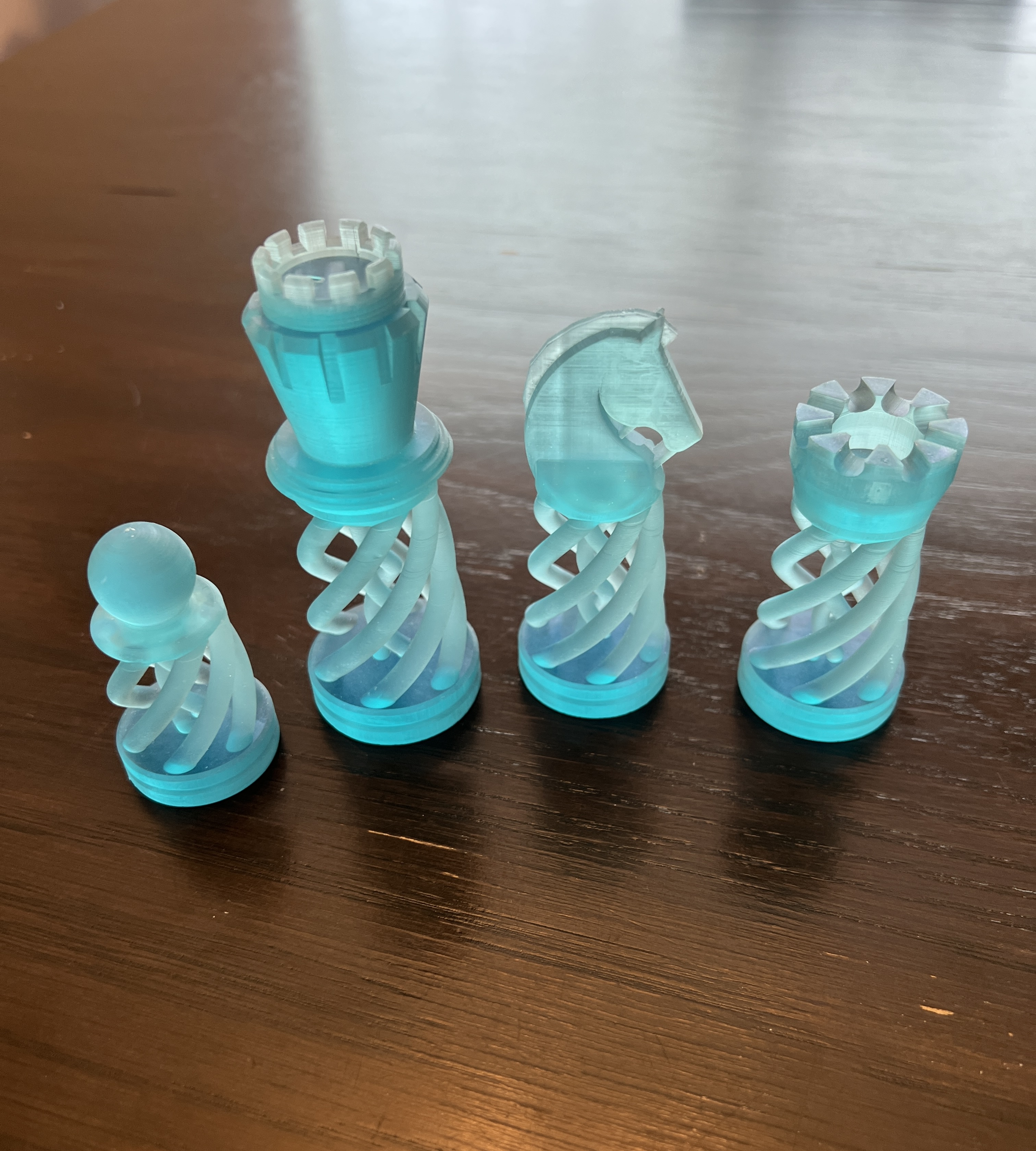 dna chess commercial use version spiral game strategy art 3D print model - Mito3D