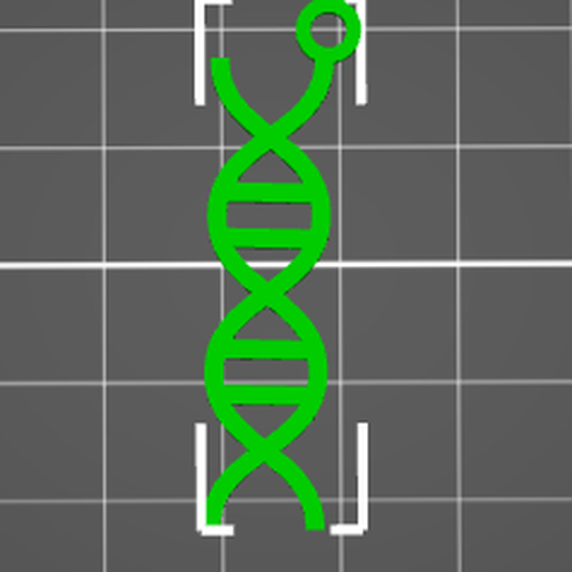 DNA Desoxyribonukleinsäure Acid Kleiderbügel Halskette Schmuck Ohr Ringe Schlüssel Charme 3D print model - Mito3D