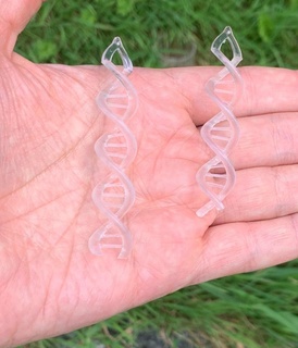 dna elica orecchino biologia moda resina orecchini 3d print model - Mito3D