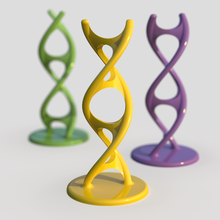 hélice de adn ningún apoyo art el juguete modelo bio la ciencia medicina 3d print model - Mito3D