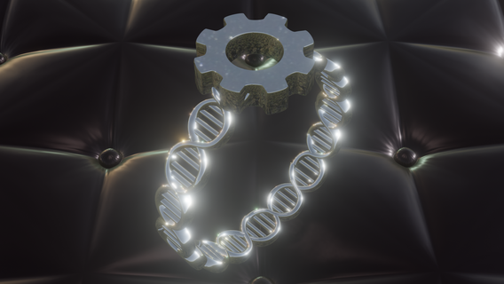 DNA anel engrenagem joalheria 3d print model - Mito3D