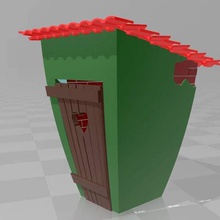dnd cartoon styled toilet architecture buildings structures 3d print model - Mito3D
