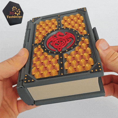 dnd dados livro caixa brinquedo rpg torre dragão 3dtechdesigns masmorras dragões 3d print model - Mito3D