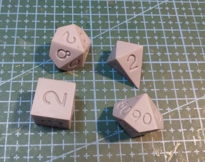 dnd dice set stands Various d20 says given paw d&d tabletop role support dungeons resin master 3d print model - Mito3D