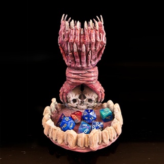dnd dice tower claws doom stl dnddecor dicetower boardgames skulls horror fantasy 3d print model - Mito3D