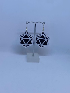 dnd dé Couleur boucles d'oreilles désexcultes donjons dragons d20 bijoux 3d print model - Mito3D