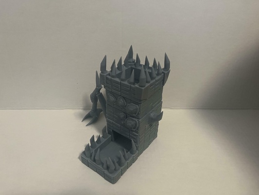 dnd mimic dice tower castle toy game 3d print model - Mito3D