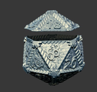 dnd Popcorn scatola dragonlance draconiano dungeon draghi 3d print model - Mito3D