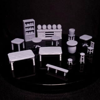 dnd meyhane mobilya set pieces Zindanlar ejderhalar oyun masaüstü mini 3d print model - Mito3D