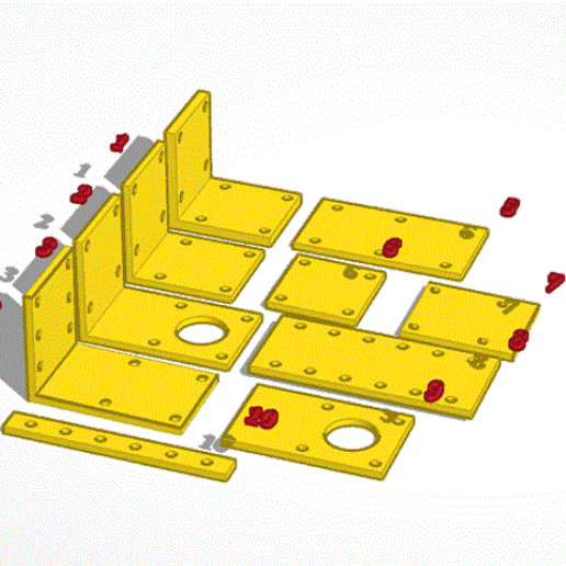 do-it-yourself placas nema formato varios los platos 3D print model - Mito3D