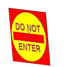 do not enter sign stop parents real 3d printing home privat private territory border reep outside do-not-enter household tools servicing wall-mounting car-keys key housekeeper entrance-hall children children's room 3d print model - Mito3D