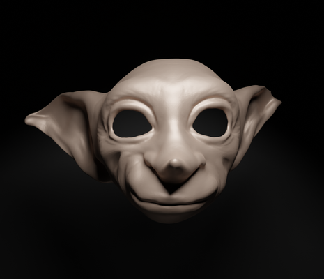 dobby - harry potter movie cospay costume face mask 3d print model hogwarts voldemort bellatrix cosplay snitch hermione witch fantastic role stl file 3d print model - Mito3D
