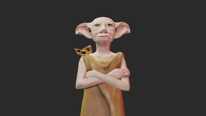 dobby harry töpfer kunst potter hogwarts dumbledore hermine film 3d print model - Mito3D