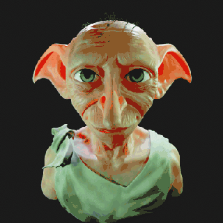 dobby realistic house elf stl harry potter hogwarts fantasy bust creatures 3d print model - Mito3D