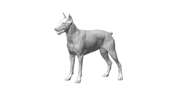 Doberman Sanat heykel hayvan duvar ar vr meta metverse 3d print model - Mito3D