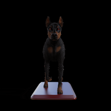 doberman base art figurine animal dog doberman