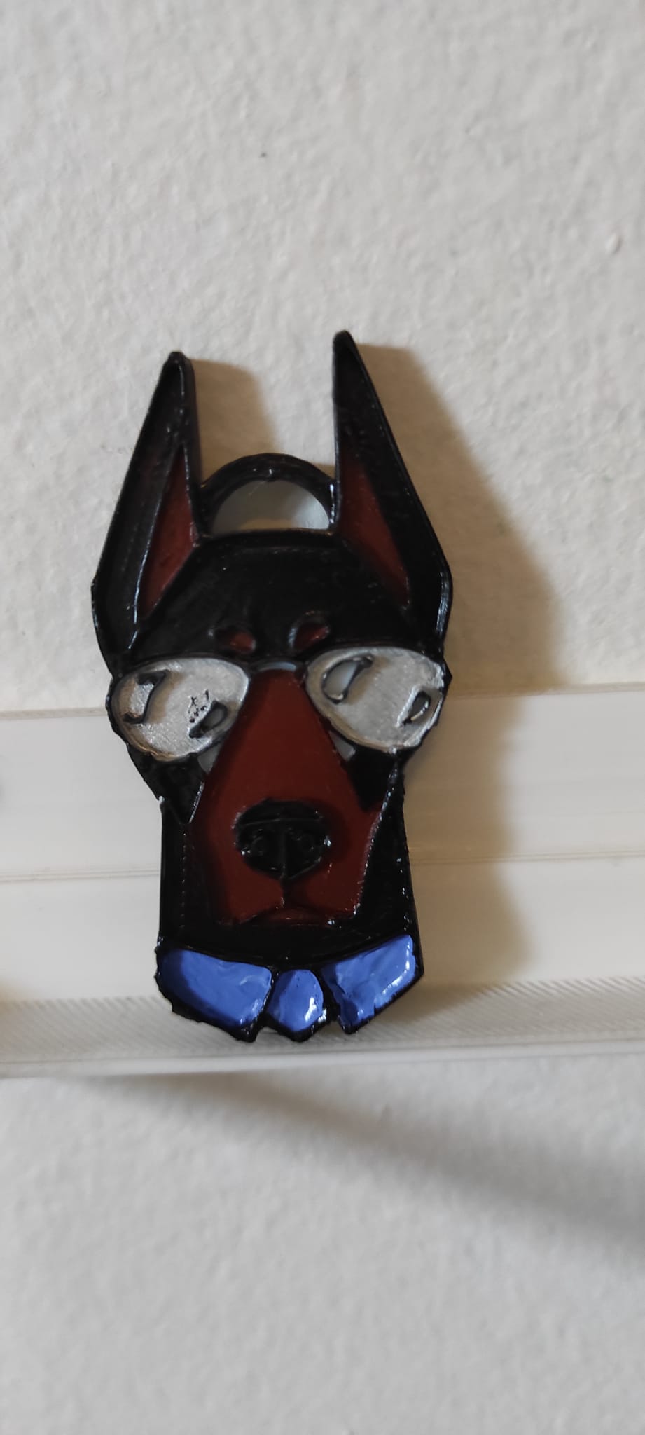 doberman cop keychain dog police 3D print model - Mito3D