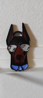 Doberman polis anahtarlık Doberman köpek polis polis anahtarlık 3d print model - Mito3D