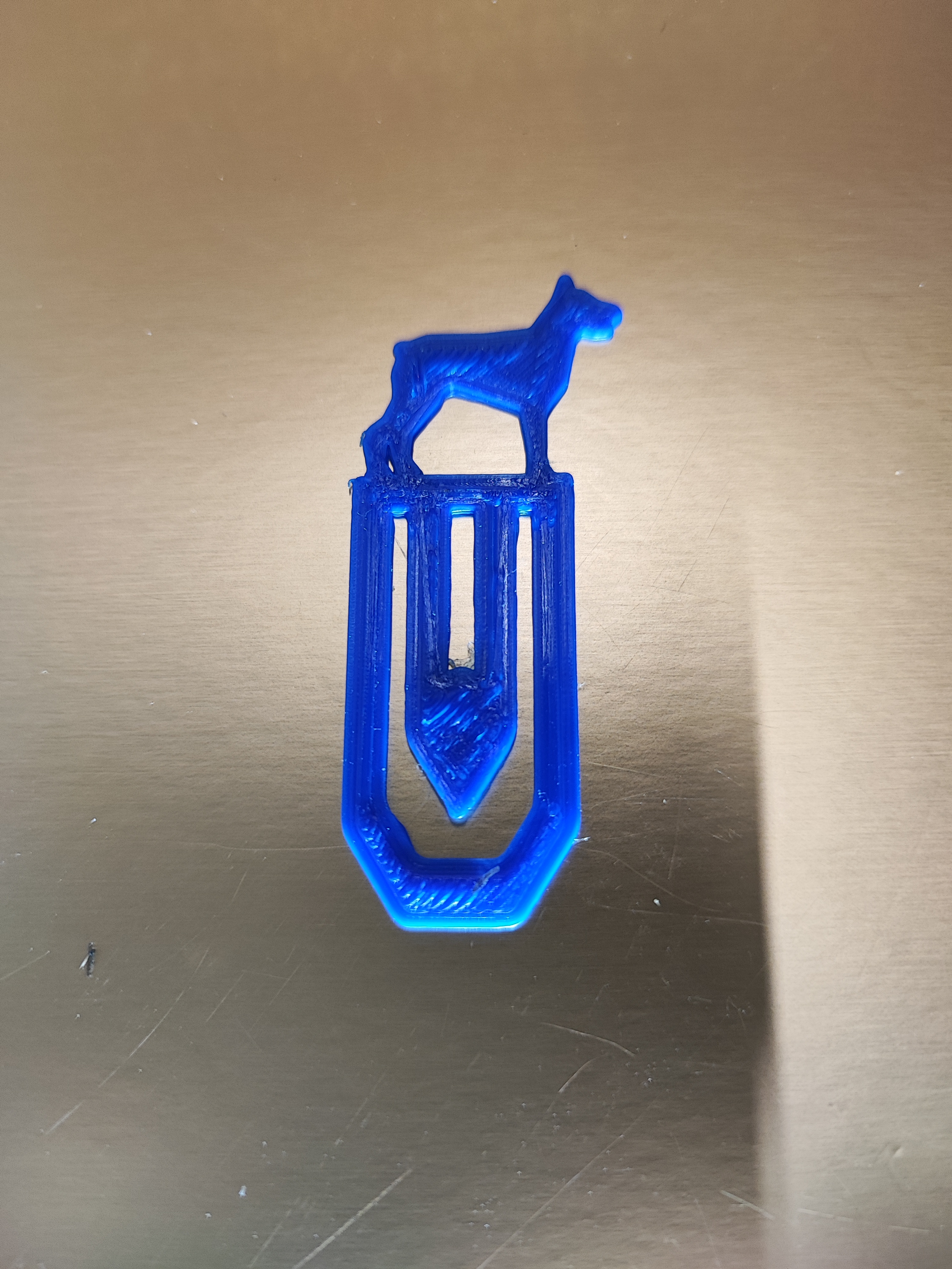 doberman dog paper clip trombone mark bookmark 3d print printing bricoloup 3D print model - Mito3D