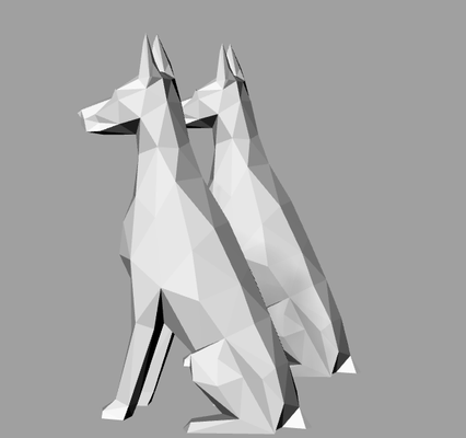 doberman cane poli 3d print model - Mito3D