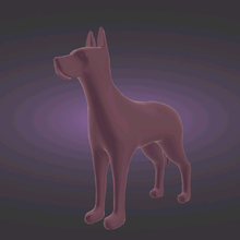 Dobermann Hund 3d print model - Mito3D