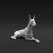 doberman pinscher laying art dog animal doberman pinscher mammal canine pet laying  miniature figure sculpture statue printable print miniatures figurines