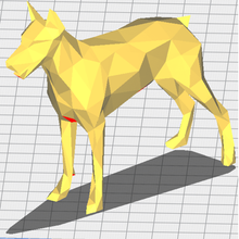 doberman poly dog animal decoration art 3d print model - Mito3D