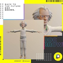 Doc marrón futuro espalda to médico modelo 3d impresión volver película juego juegos ps4 pc xbox mc volar 3d print model - Mito3D