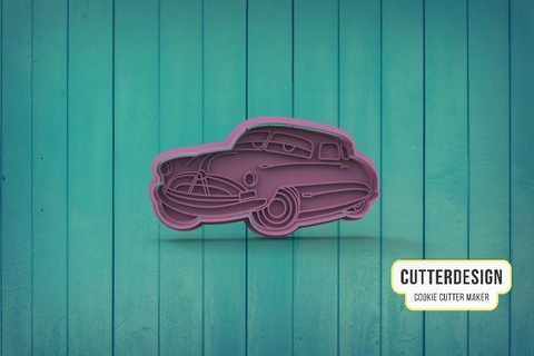 Doc Hudson coches Galleta cortador galletas pastel decoración película mcqueen relámpago logo ruta 66 mack guido flo luigi compañero 3d print model - Mito3D