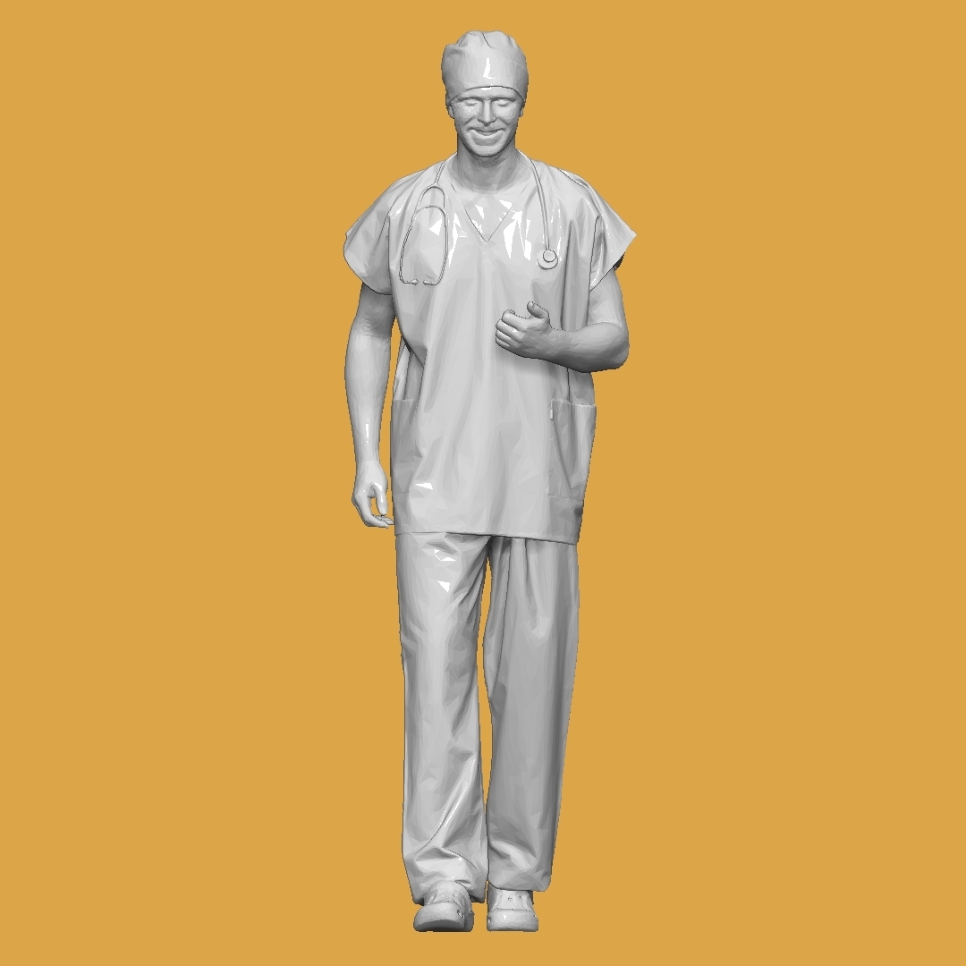 médico diorama hombre medicamento hospital fundido presión 1 64 cuerpo 32 Bosquejo miniatura humano miniaturas figuritas 3D print model - Mito3D