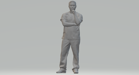 médico diorama personas cifras acción paquete 3d print model - Mito3D