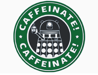doctor inspired caffeinate coaster 3d print model - Mito3D