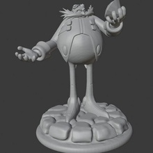 doktor ivo yumurta adam çalışan sonik oyun şekil heykel oyuncak sega dr 3d print model - Mito3D