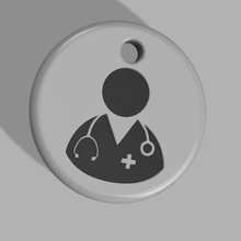 doctor key ring jewelry trade 3d print model - Mito3D