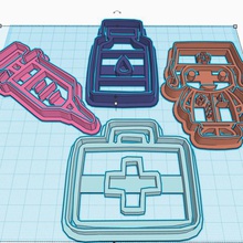 médico kit de x4 casa galleta cortante cocina horno doctora jarabe maletin 3d print model - Mito3D