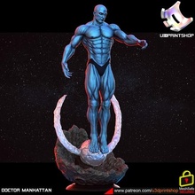 médico manhattan Arte dr villanos héroe súper humano mutante 3d print model - Mito3D