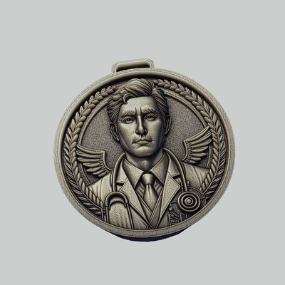 doctor medallion art job career locket pendant occupation work gold 3d print model - Mito3D
